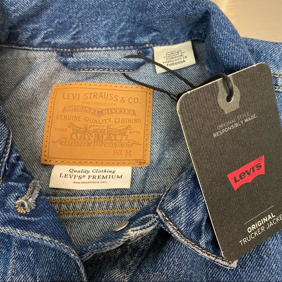 Levi’s Premium Original Trucker Jacket Women’s NEW Medium Waterless - Picture 4 of 7